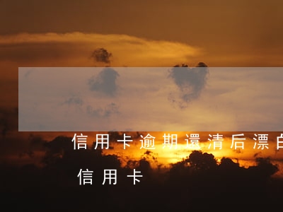信用卡逾期還清后漂白 嚴重逾期還清后申請信用卡