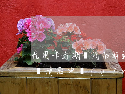 信用卡逾期還清后解封(嚴(yán)重逾期還清后申請(qǐng)信用卡)