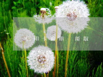信用卡逾期還能取錢嗎(信用卡逾期還能取出錢不)