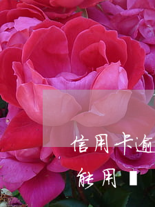 信用卡逾期還能用銀行卡嗎(逾期的信用卡還能用嗎)