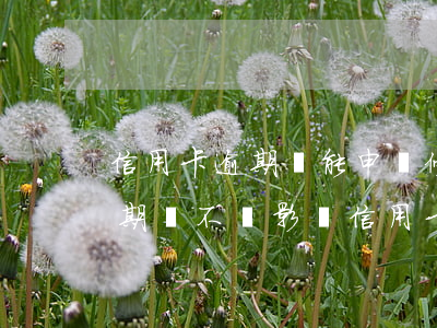 信用卡逾期還能申請停息分期(來分期一直逾期會不會影響信用卡)