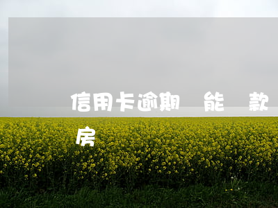 信用卡逾期還能貸款買房嗎(有信用卡逾期能房貸嗎)