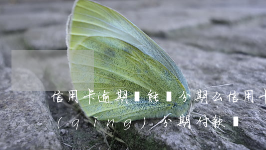 信用卡逾期還能辦分期么(信用卡逾期能申請(qǐng)分期付款嗎)