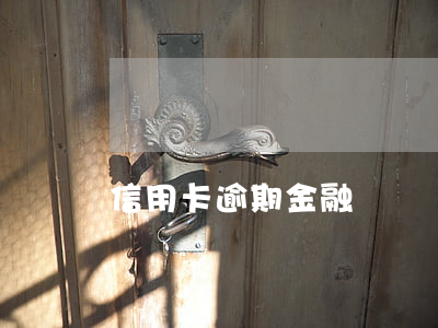 信用卡逾期金融簡單說(什么叫信用卡逾期了)