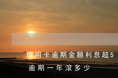 信用卡逾期金額利息超5萬元-信用卡5萬逾期一年滾多少