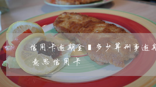 信用卡逾期金額多少算刑事(逾期金額是什么意思信用卡)