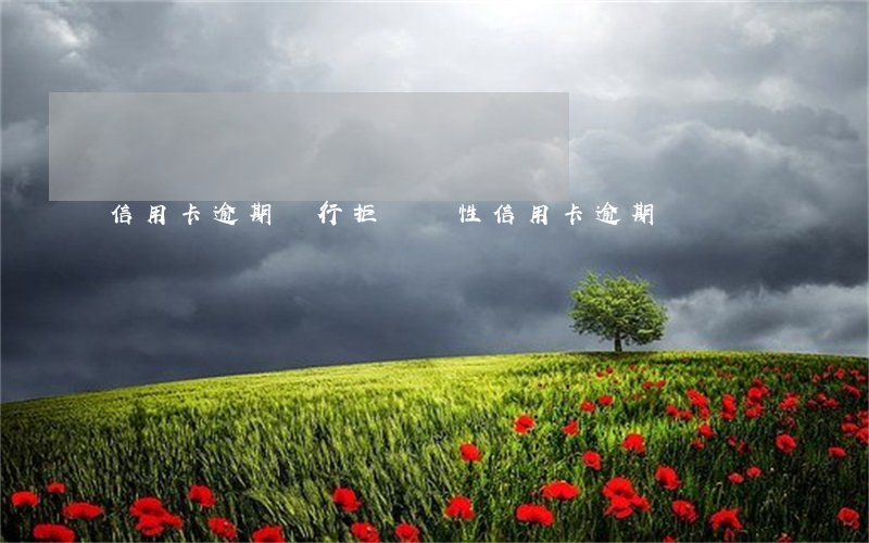 信用卡逾期銀行拒絕個性(“信用卡逾期”)