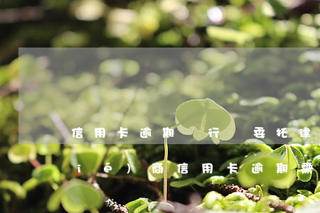 信用卡逾期銀行會委托律師么(找律師協(xié)商信用卡逾期需要多少錢)