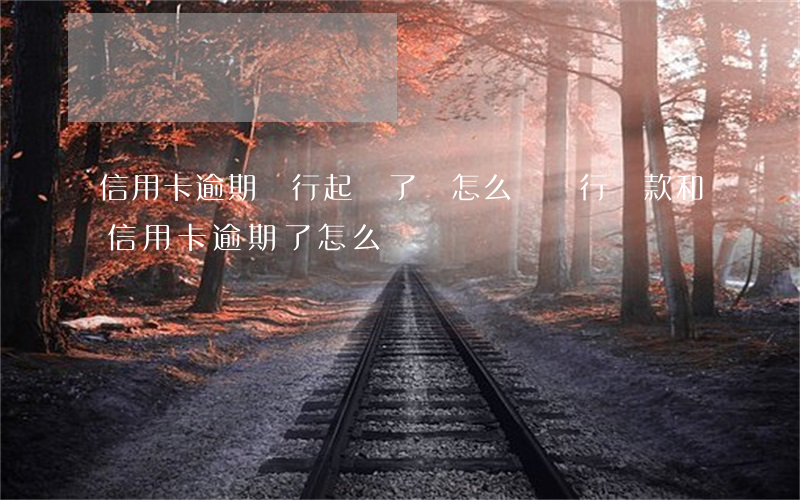 信用卡逾期銀行起訴了該怎么辦(銀行貸款和信用卡逾期了怎么辦)