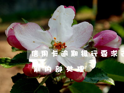 信用卡逾期银行要求去柜台(银行对信用卡逾期内部处理)