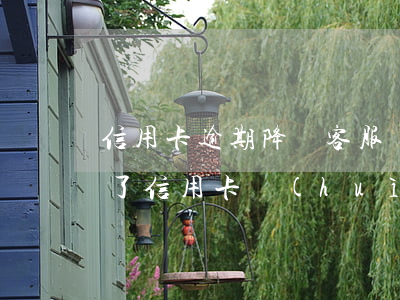 信用卡逾期降額客服沒(méi)告知(逾期了信用卡會(huì)降額嗎)