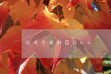 信用卡逾期階段wo