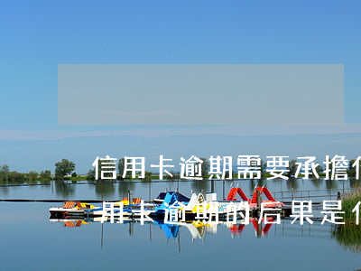 信用卡逾期需要承擔什么責任(貸款逾期與信用卡逾期的后果是什么)