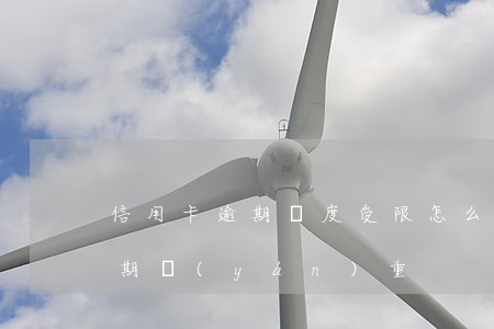 信用卡逾期額度受限怎么辦(什么叫信用卡逾期嚴(yán)重)