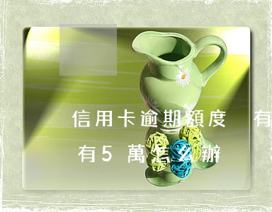 信用卡逾期額度沒有5萬(信用卡逾期額度沒有5萬怎么辦)