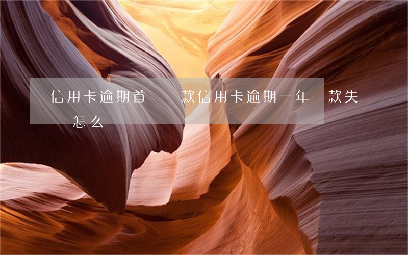 信用卡逾期首筆還款(信用卡逾期一年還款失敗怎么辦)
