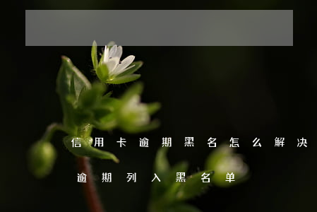 信用卡逾期黑名怎么解决(收到短信说信用卡逾期列入黑名单)