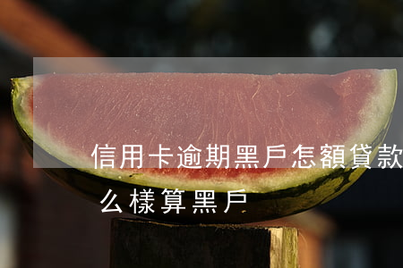 信用卡逾期黑戶怎額貸款(信用卡逾期征信怎么樣算黑戶)