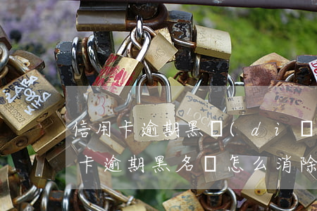 信用卡逾期黑點(diǎn)怎么消除(信用卡逾期黑名單怎么消除)