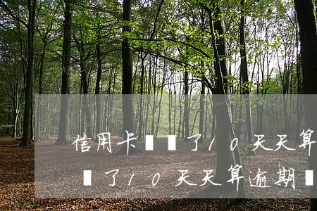 信用卡遲還了10天天算逾期嗎-信用卡遲還了10天天算逾期嗎怎么辦