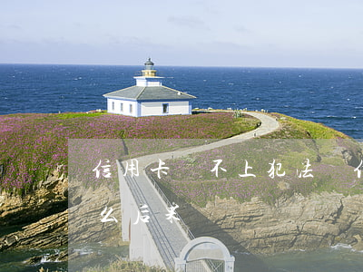 信用卡還不上犯法嗎(信用卡還不上錢會有什么后果)