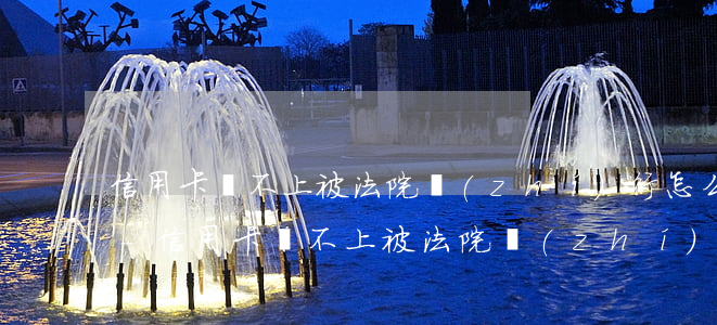 信用卡還不上被法院執(zhí)行怎么查-信用卡還不上被法院執(zhí)行怎么查到