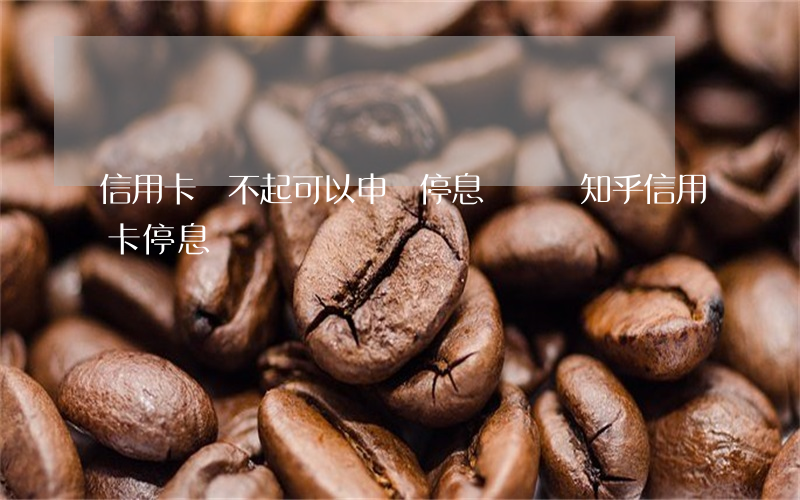 信用卡還不起可以申請停息掛賬嗎知乎(信用卡 停息掛賬)