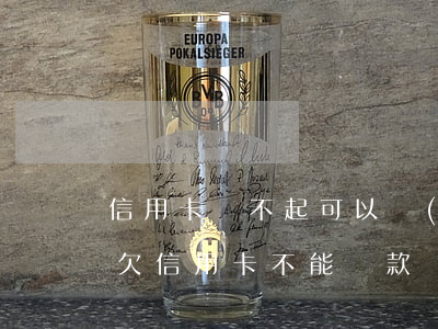 信用卡還不起可以當(dāng)老賴嗎-欠信用卡不能貸款嗎