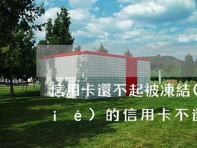 信用卡還不起被凍結(jié)了(凍結(jié)的信用卡不還會(huì)怎么樣)