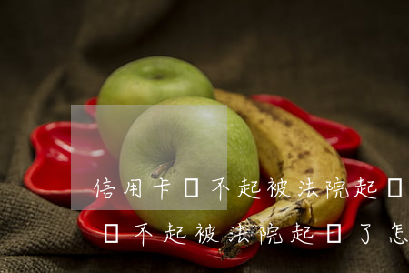 信用卡還不起被法院起訴了怎么辦-信用卡還不起被法院起訴了怎么辦理