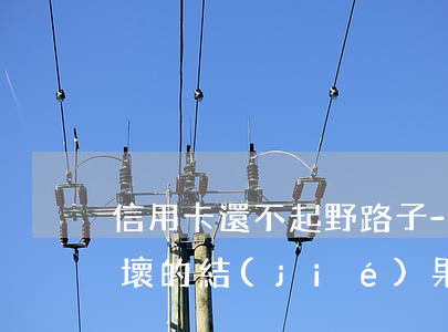 信用卡還不起野路子-欠信用卡錢還不上最壞的結(jié)果是什么
