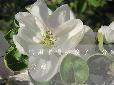 信用卡還款晚了一分鐘算逾期嗎(還款逾期幾分鐘)