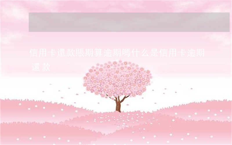 信用卡還款賬期算逾期嗎(什么是信用卡逾期還款)