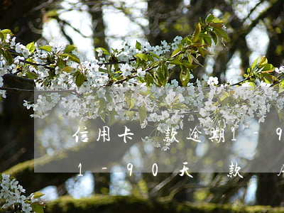信用卡還款逾期1-90天(信用卡還款逾期1-90天,還款順序)