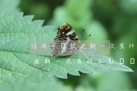 信用卡還款逾期一次有什么影響 信用卡還款逾期一次有什么影響嗎