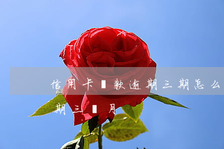信用卡還款逾期三期怎么辦(欠信用卡3萬逾期三個月)