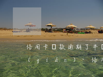 信用卡還款逾期了半個(gè)月怎么算錢(qián)-信用卡還款逾期了半個(gè)月怎么算錢(qián)呢