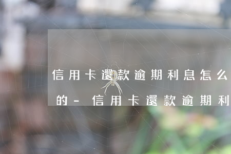 信用卡還款逾期利息怎么算出來(lái)的-信用卡還款逾期利息怎么算出來(lái)的呢