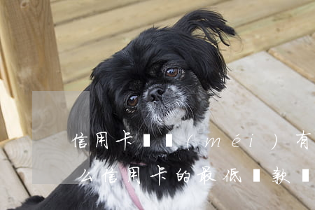 信用卡還沒(méi)有逾期最低還款(為什么信用卡的最低還款沒(méi)有了)