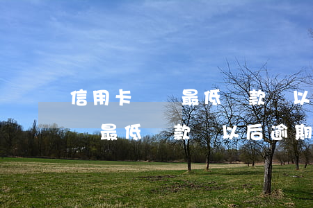 信用卡還過最低還款額以后逾期-信用卡還過最低還款額以后逾期怎么辦