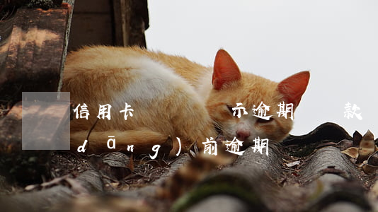 信用卡還過還顯示逾期(還過款還是顯示當(dāng)前逾期)
