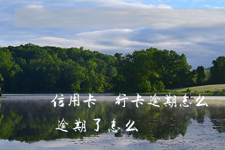 信用卡銀行卡逾期怎么辦(銀行貸款和信用卡逾期了怎么辦)