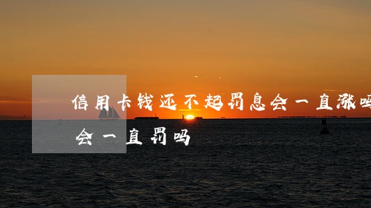信用卡钱还不起罚息会一直涨吗(信用卡罚息会一直罚吗)