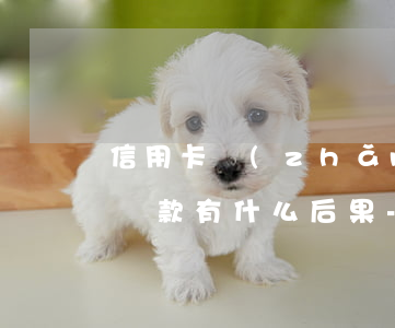 信用卡長(zhǎng)時(shí)間不還款有什么后果-信用卡逾期了無(wú)力償還怎么辦