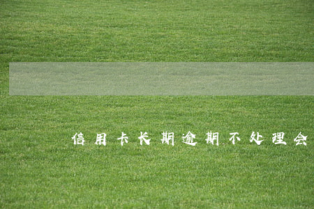 信用卡长期逾期不处理会怎么样