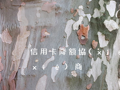 信用卡降額協(xié)商(信用卡降額協(xié)商)