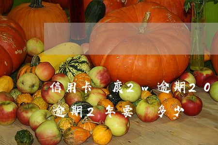 信用卡額度2w逾期(2000額度的信用卡逾期2年要還多少)