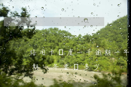 信用卡額度一千逾期一年(一萬額度信用卡逾期一年要還多少)