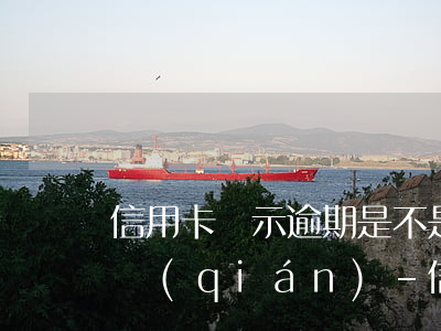 信用卡顯示逾期是不是就是沒(méi)還錢(qián)-信用卡顯示逾期是不是就是沒(méi)還錢(qián)了