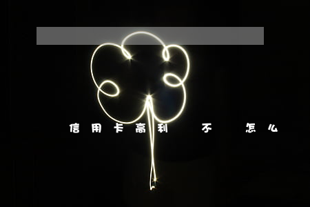 信用卡高利貸不還怎么辦(還不上高利貸怎么辦)